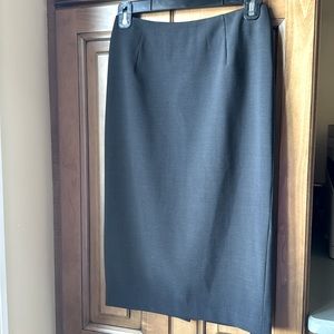 THEORY Charcoal Gray Women Size 2 Wool Blend Career/ Dress Pencil Skirt